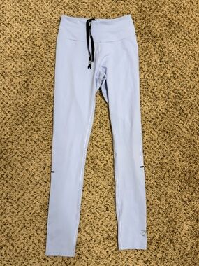 Gymshark Powder Blue Drawstring Waist Milky Smooth Leggings